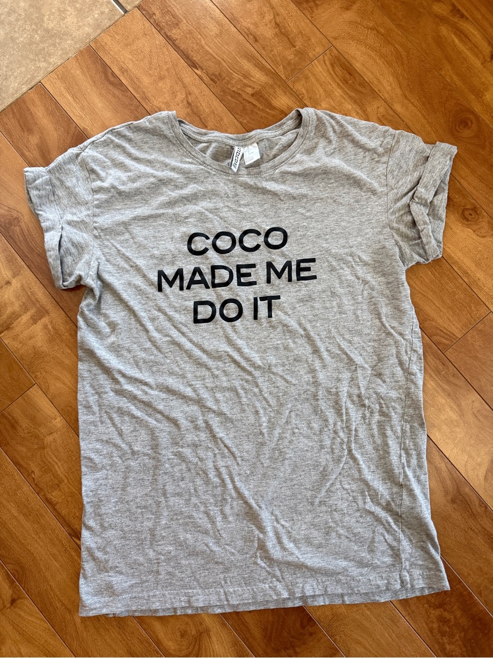 Gray 'COCO MADE ME DO IT' Graphic Tee
